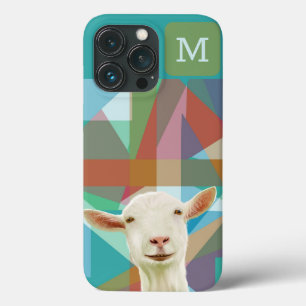 Freundlicher weißer Ziegenboden - farbenfroher geo Case-Mate iPhone Hülle