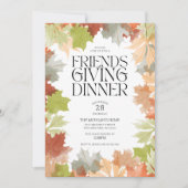 Freundliches Abendessen Herbst führt Rustikale Abe Einladung (Vorderseite)