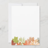 Freundliches Abendessen Herbst führt Rustikale Abe Einladung (Rückseite)