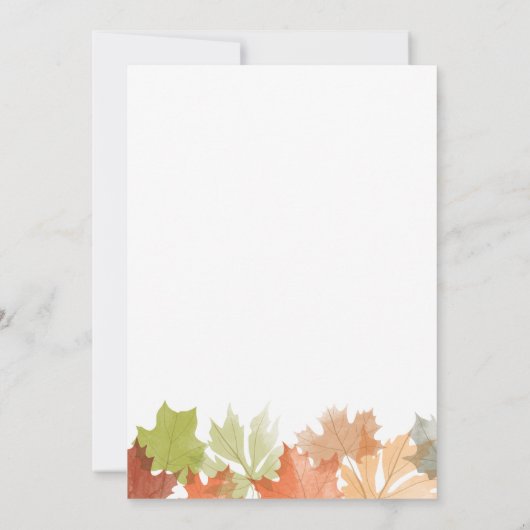 Freundliches Abendessen Herbst führt Rustikale Abe Einladung (Rückseite)