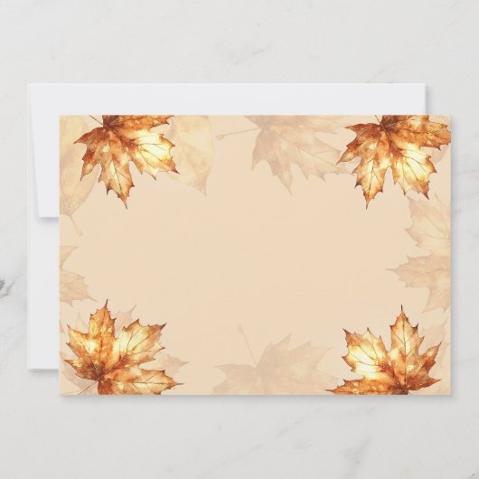 Freundliches Abendessen Rustikal Eleganter Ernteda Einladung (Rückseite)