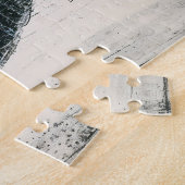 Freundliches Comic Schwarze Katze mit Gelbvogel Puzzle (Seite)