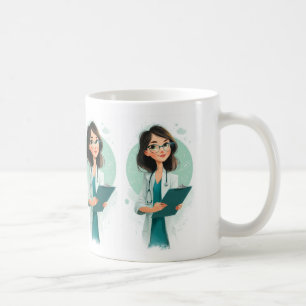 Freundliches Design für eine Damenarzt-Tasse Kaffeetasse
