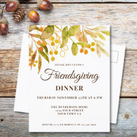 Freundliches Dinner Einladung Postkarte