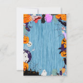 Freundliches Dinner Fest Blue Pumpkin Einladung (Rückseite)