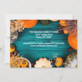 Freundliches Dinner Fest Blue Pumpkin Einladung (Rückseite)