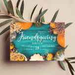 Freundliches Dinner Fest Blue Pumpkin Einladung<br><div class="desc">Freuen Sie sich auf ein Erntedank mit der modernen,  niedlichen und eleganten Friendsgiving Erntedank Feast Blue Pumpkin Erntedank Card.</div>