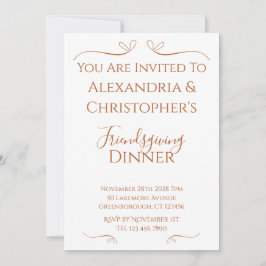 Freundliches Dinner Minimal Chic Einladung