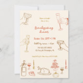 Freundliches Dinner mit kluger Einladung (Vorderseite)