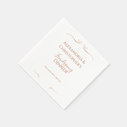 Freundliches Dinner Party Chic Minimal Serviette (Ecke)