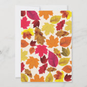 Freundliches Dinner Party Herbstfarben Blätter Einladung (Rückseite)