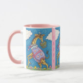 FREUNDLICHES EASTER GIRAFFE & TULIPS URLAUB TASSE  (Links)