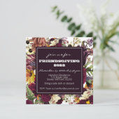 Freundliches Erntedank Abendessen Herbst Florenz Einladung (Stehend Vorderseite)