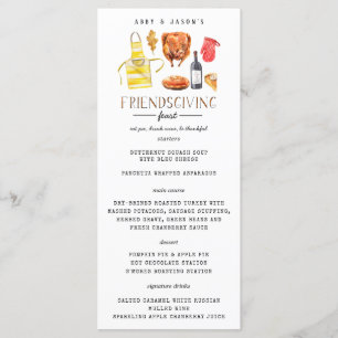 Freundliches Erntedank Festivalmenü Menükarte