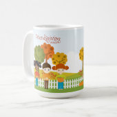 Freundliches Erntedank Kaffeetasse (Vorderseite Links)