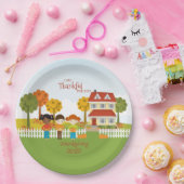 Freundliches Erntedank Pappteller (Party)