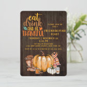 Freundliches Fest Modernes Fall Wasserfarbe Einladung (Stehend Vorderseite)