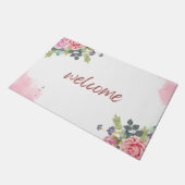 FREUNDLICHES FLORALPINK FUßMATTE (Schrägansicht)