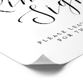 Freundliches Gästebuch wünscht Elegante Hochzeit (Ecke)