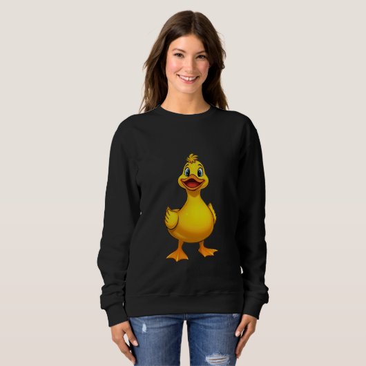 Freundliches gelbes Entlein Sweatshirt (Vorne ganz)