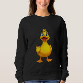 Freundliches gelbes Entlein Sweatshirt (Vorderseite)