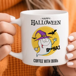 Freundliches Ghost benutzerdefinierbares Halloween Kaffeetasse