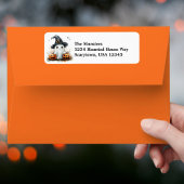 Freundliches Ghost Black Witch's Hat & Bats Hallow