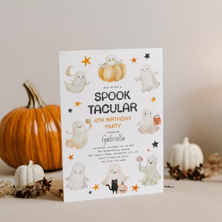 Freundliches Ghosts Spooktacular Kindergeburtstag Einladung