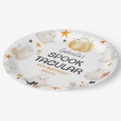 Freundliches Ghosts Spooktacular Kindergeburtstag Pappteller (Schrägansicht)