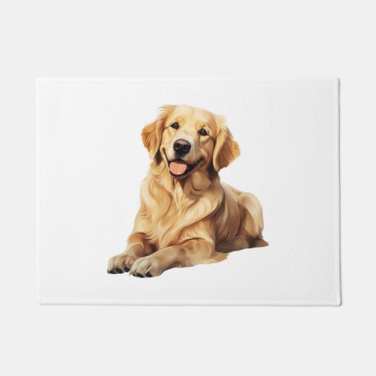 Freundliches Golden Retriever Smile - Loyal Dog Po Fußmatte (Vorderseite)