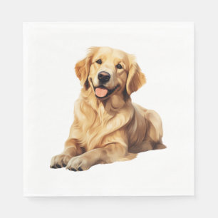 Freundliches Golden Retriever Smile - Loyal Dog Po Serviette