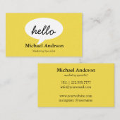 Freundliches hallo visitenkarte (Vorne/Hinten)