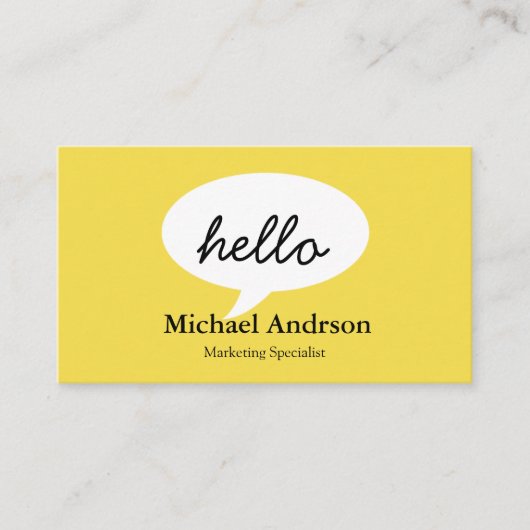 Freundliches hallo visitenkarte (Vorderseite)