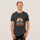 Freundliches Halloween Pumpkin Gewürz und heiße Nä Tri-Blend Shirt (Vorderseite voll)
