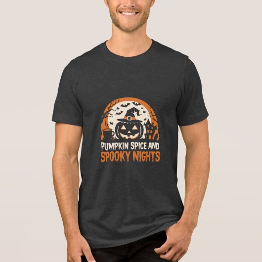 Freundliches Halloween Pumpkin Gewürz und heiße Nä Tri-Blend Shirt (Vorderseite)