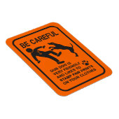 FREUNDLICHES HUNDE NICHT GEFÄHRLICH (ACHTEST) ZEIC MAGNET (Rechte Seite)