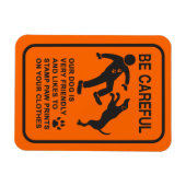 FREUNDLICHES HUNDE NICHT GEFÄHRLICH (ACHTEST) ZEIC MAGNET (Horizontal)