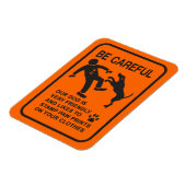 FREUNDLICHES HUNDE NICHT GEFÄHRLICH (ACHTEST) ZEIC MAGNET (Linke Seite)