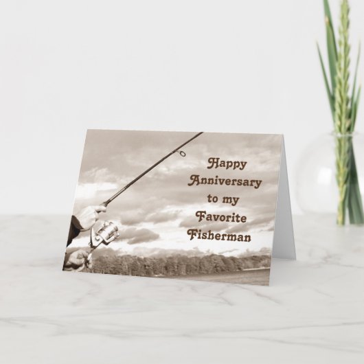 FREUNDLICHES JAHRESTAG AN MEINEN *LIEBTEN FISCHER* KARTE (Vorderseite)