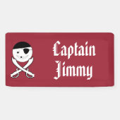 Freundliches Lächeln Pirate mit Crossed Schwerter  Banner (Horizontal)