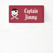 Freundliches Lächeln Pirate mit Crossed Schwerter Banner (InSitu)