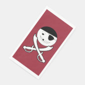 Freundliches Lächeln Pirate mit Crossed Schwerter  Serviette (Ecke)