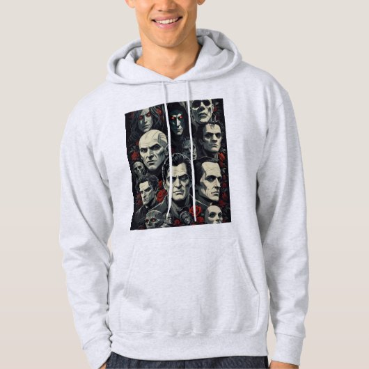 FREUNDLICHES MOVIE-MASHUP-DESIGN FÜR HALLOWEEN HOODIE (Vorderseite)