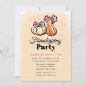 Freundliches Party in Orange Lila Gold Einladung (Vorderseite)