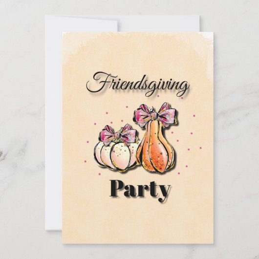 Freundliches Party in Orange Lila Gold Einladung (Rückseite)