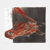 freundliches Pferd Fleecedecke (Vorderseite (Horizontal))