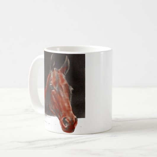 freundliches Pferd Kaffeetasse (Vorderseite Links)