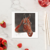 freundliches Pferd Serviette (Beispiel)