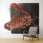 freundliches Pferd Wandteppich (Beispiel (Horizontal))