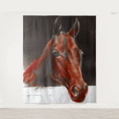 freundliches Pferd Wandteppich (Vorderseite)